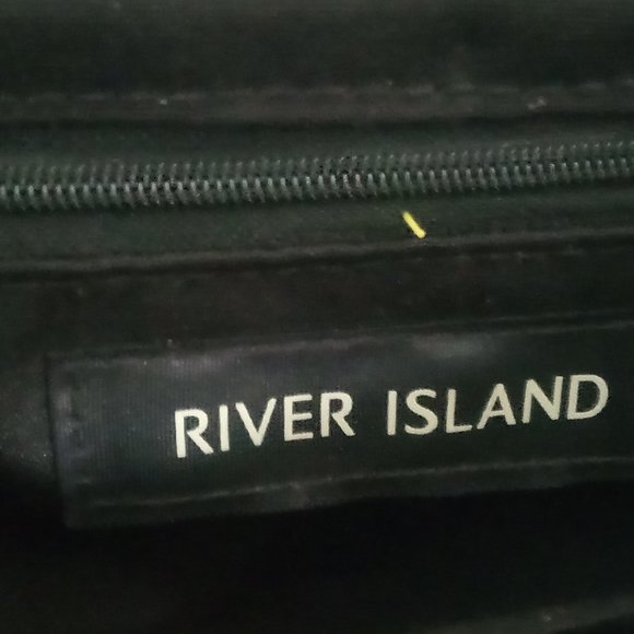 River Island London One Size Handbag Shoulder Bag 100% Polyurethane Beige&Brown - Picture 2 of 6